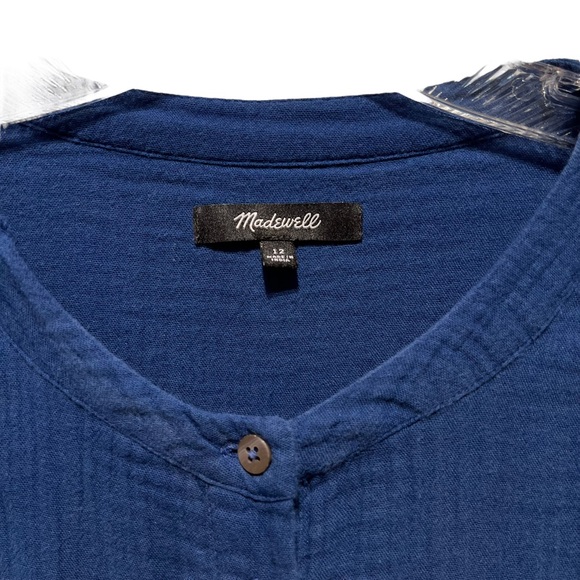 MADEWELL light-spun tapered-leg jumpsuit one piece gauze drawstring pockets - Picture 11 of 12